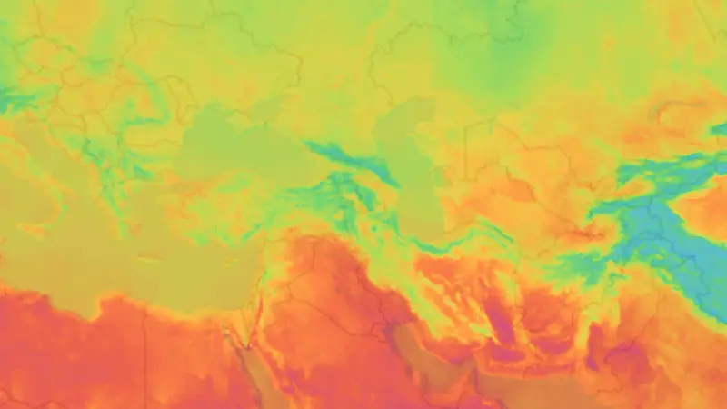 Temperature weather map