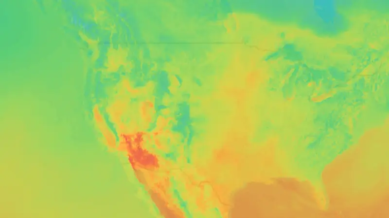 Temperature weather map