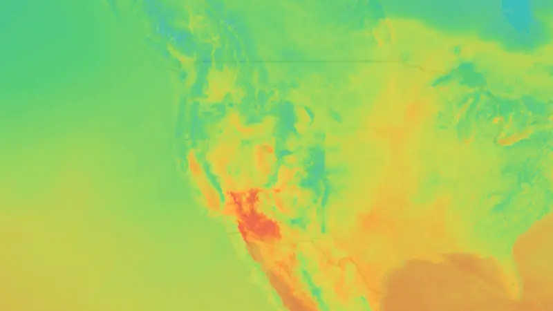 Temperature weather map