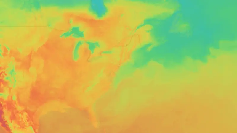 Temperature weather map