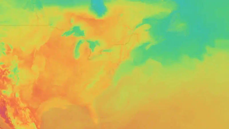 Temperature weather map