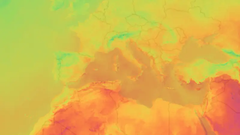 Teplota weather map