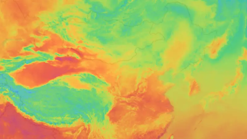 Temperature weather map
