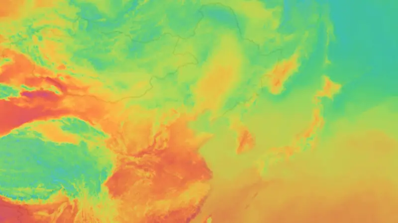 Temperature weather map