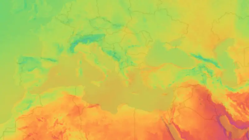 Θερμοκρασία weather map
