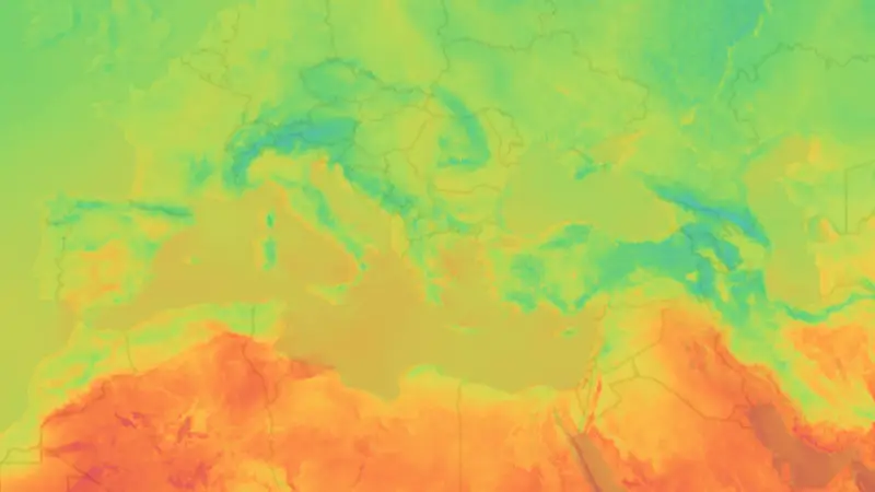 Θερμοκρασία weather map