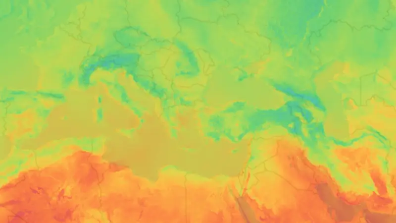 Θερμοκρασία weather map