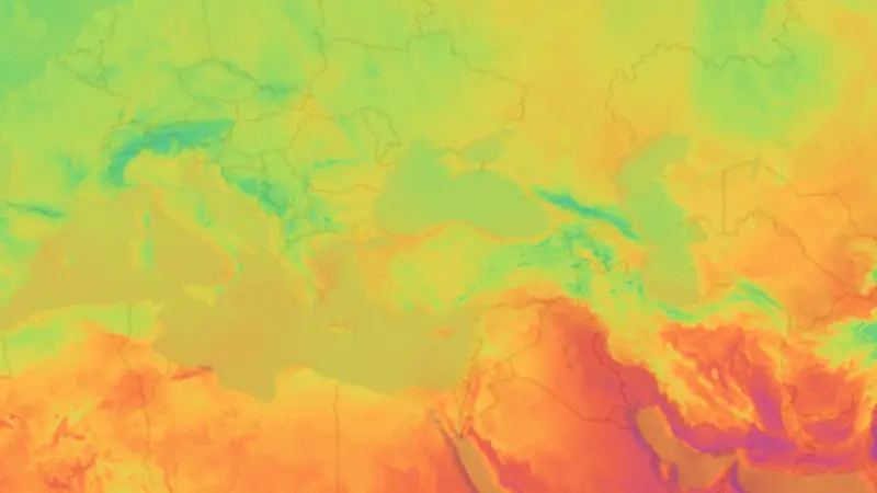Temperature weather map