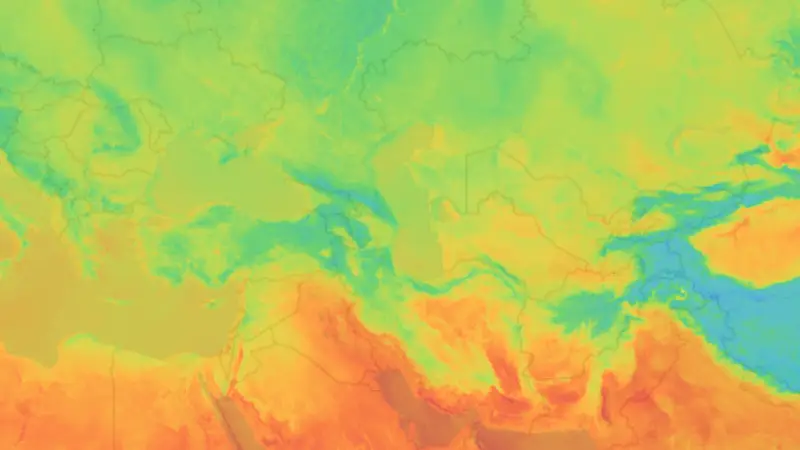 Temperature weather map
