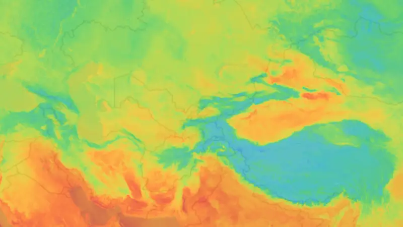 Temperature weather map