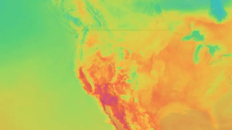 Temperature weather map