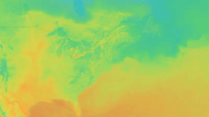 Temperature weather map