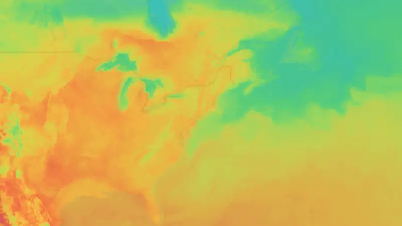 Temperature weather map