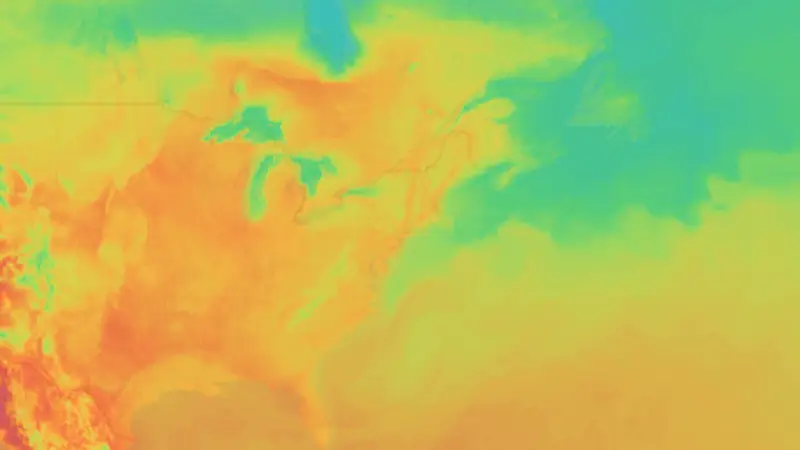 Temperature weather map