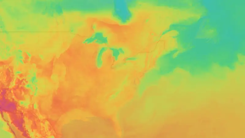 Temperature weather map
