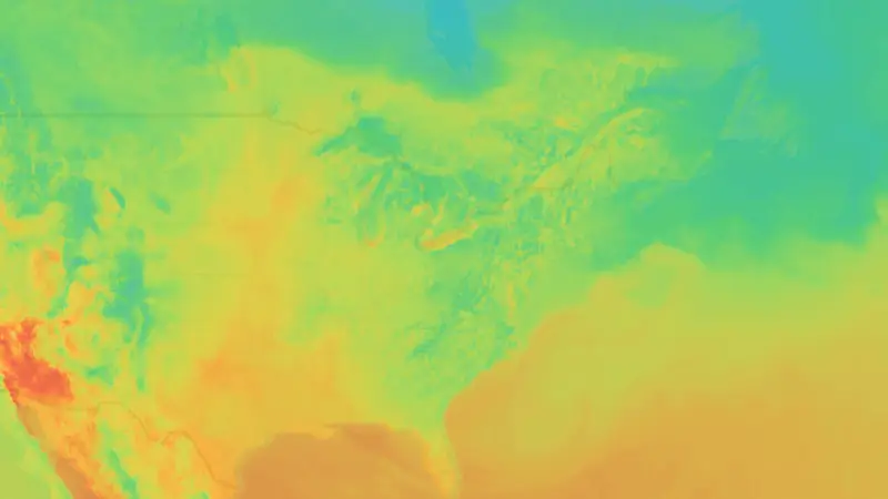 Temperature weather map