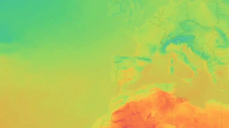Temperature weather map