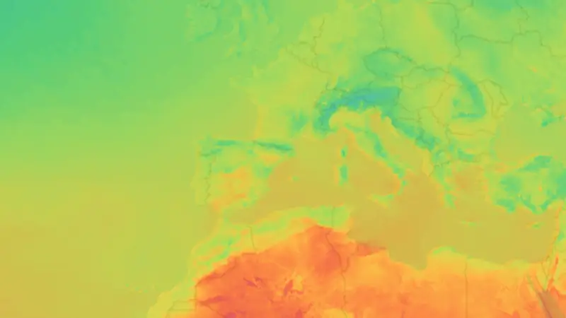 Temperature weather map