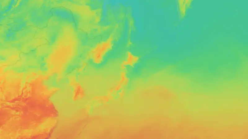 Temperature weather map