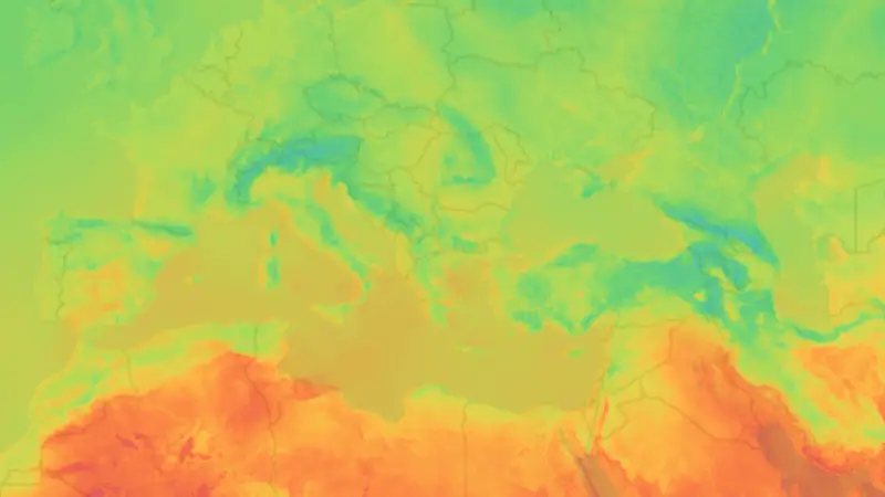 Θερμοκρασία weather map