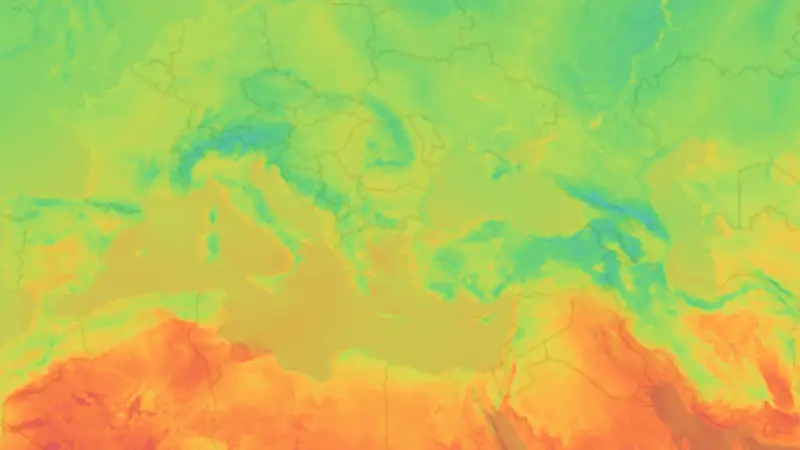 Θερμοκρασία weather map