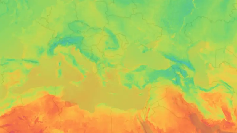 Θερμοκρασία weather map