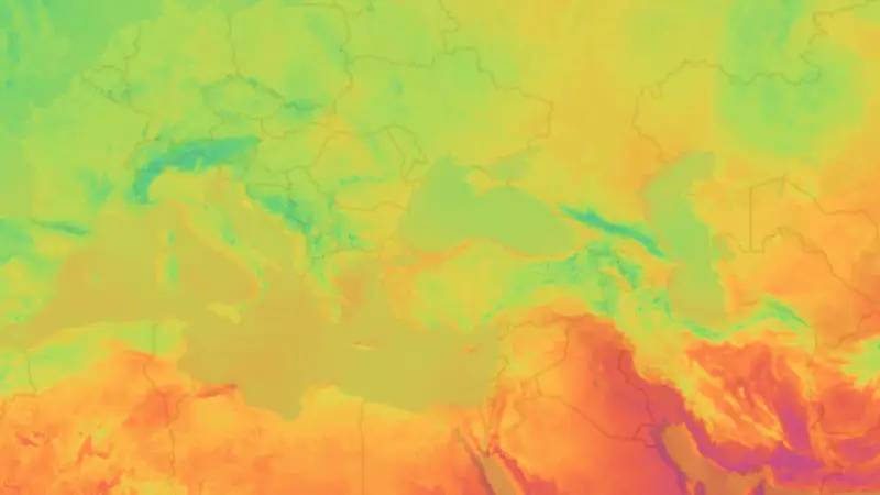 Temperature weather map