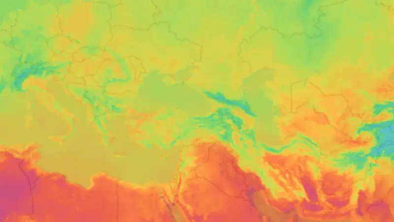 Teplota weather map