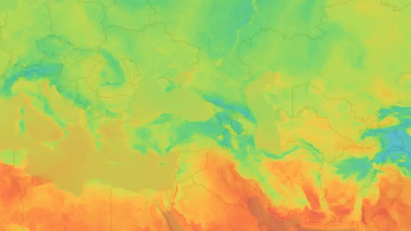 Θερμοκρασία weather map