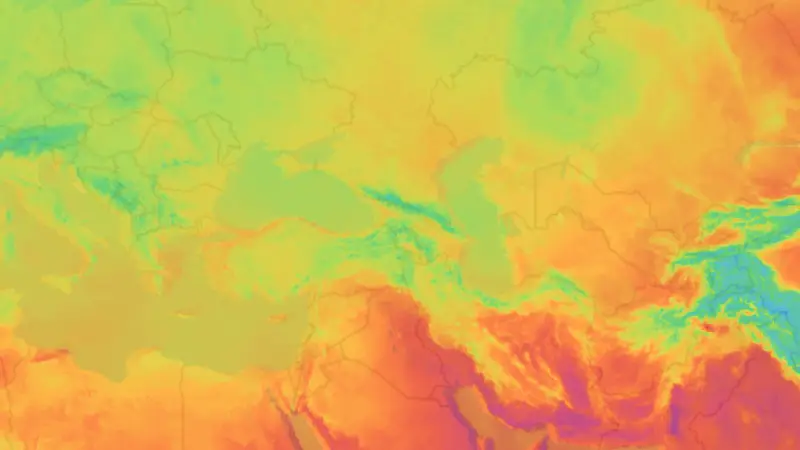 Temperature weather map