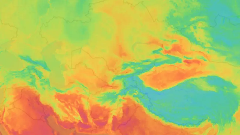 Temperature weather map