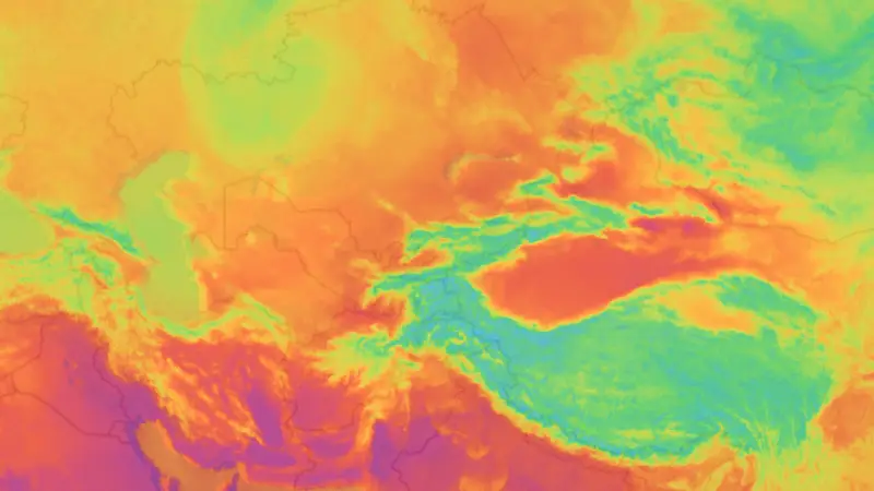 Temperature weather map