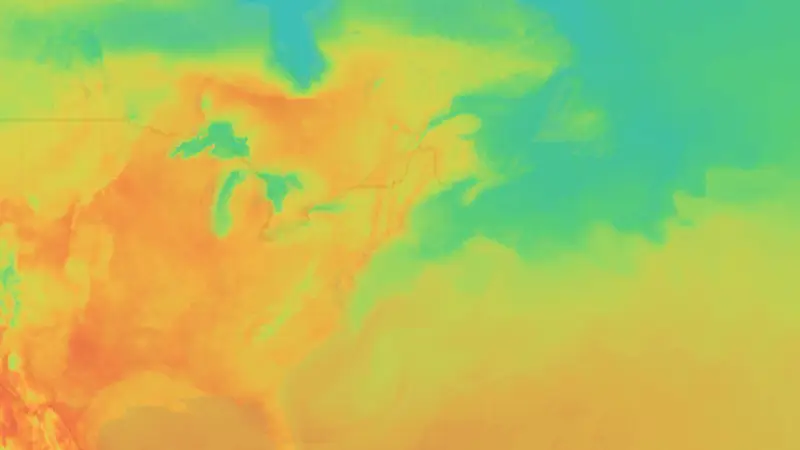 Temperature weather map