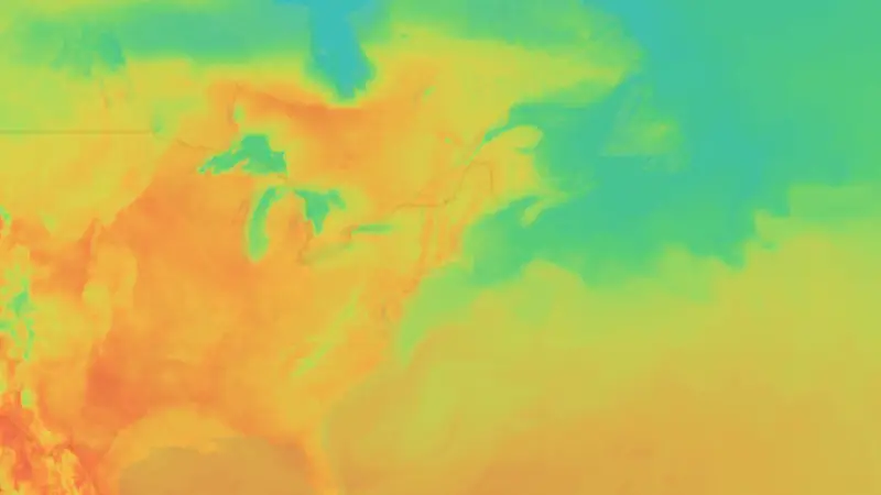 Temperature weather map