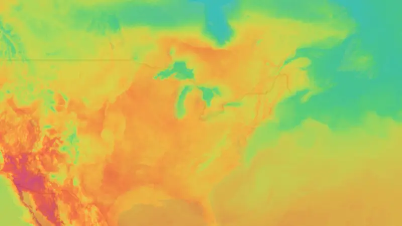 Temperature weather map