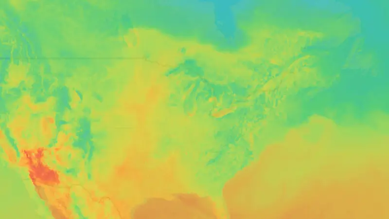 Temperature weather map