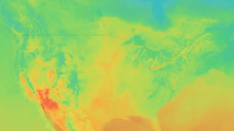 Temperature weather map