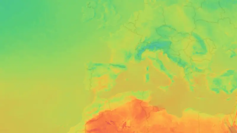 Temperature weather map