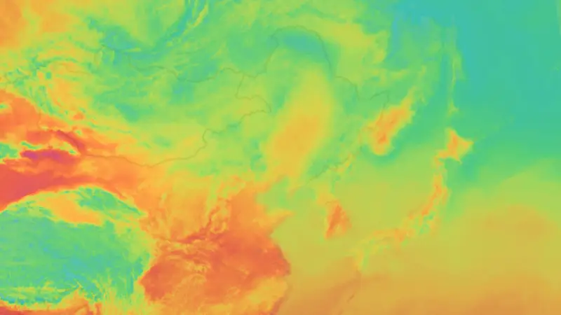 Temperature weather map