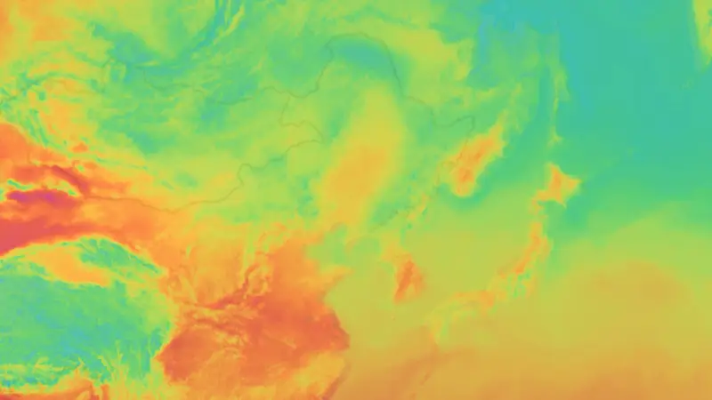 Temperature weather map