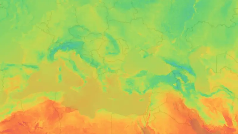 Θερμοκρασία weather map