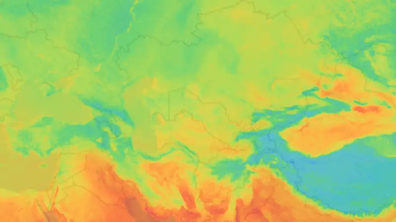 Temperature weather map