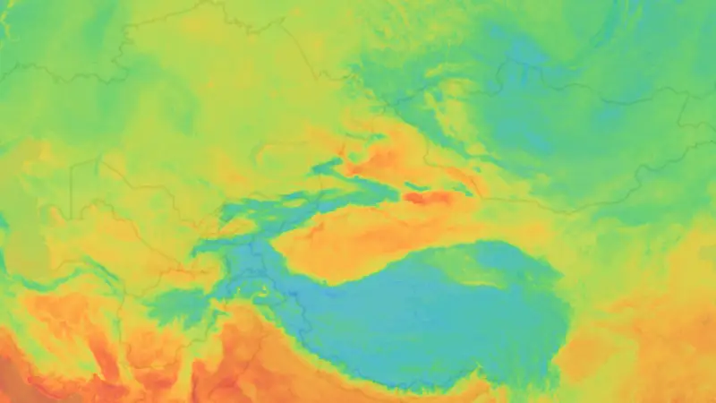 Temperature weather map