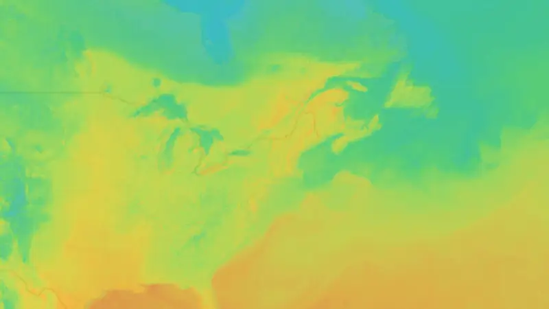 Temperature weather map