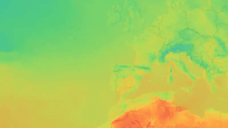 Temperature weather map