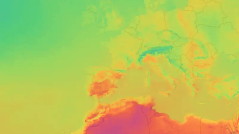 Température weather map