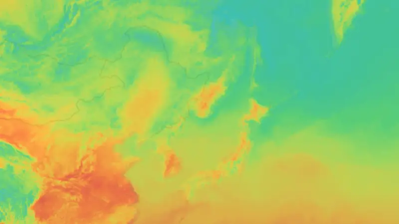 Temperature weather map