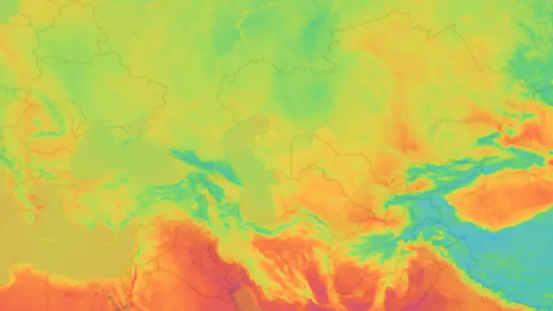Temperature weather map
