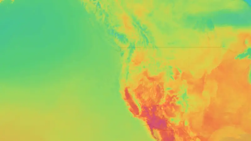 Temperature weather map