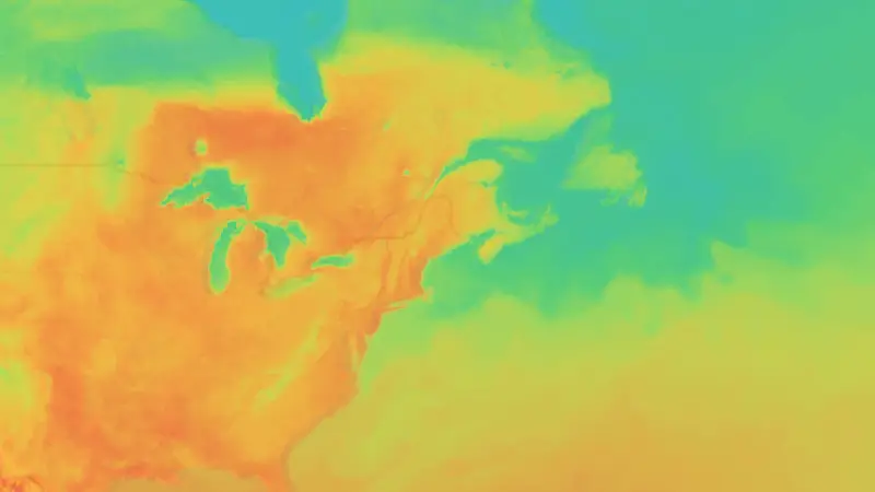 Temperature weather map